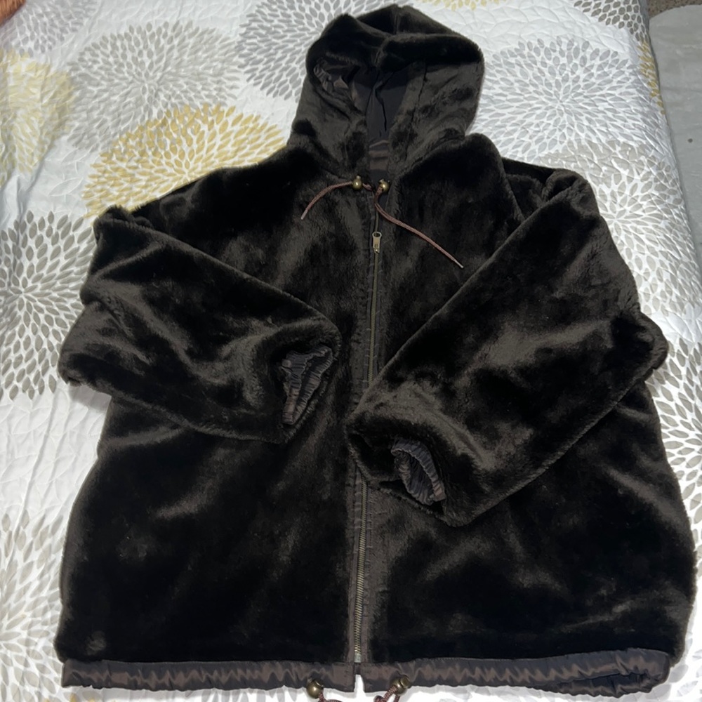 VINTAGE 90’s HERMAN KAY FAUX FUX TWO SIDE COAT